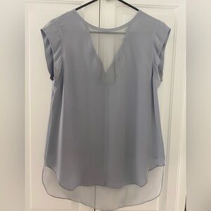 Rebecca Taylor light blue and mesh blouse